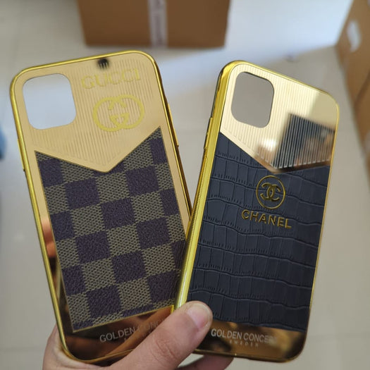 Premium Golden Luxury Back Case For iPhone 11