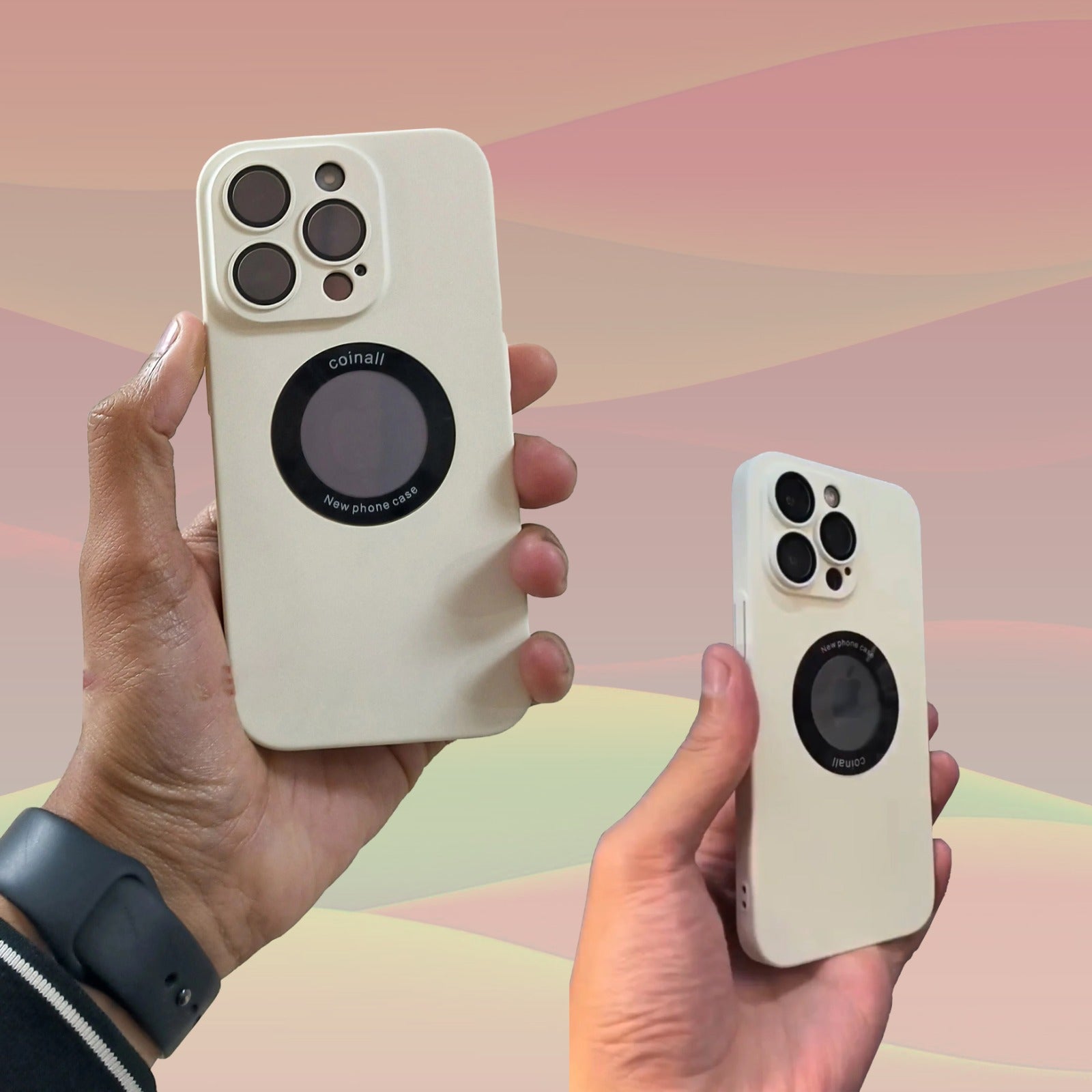 Luxury Matte Polycarbonate Logo Visiblility Case For iPhone