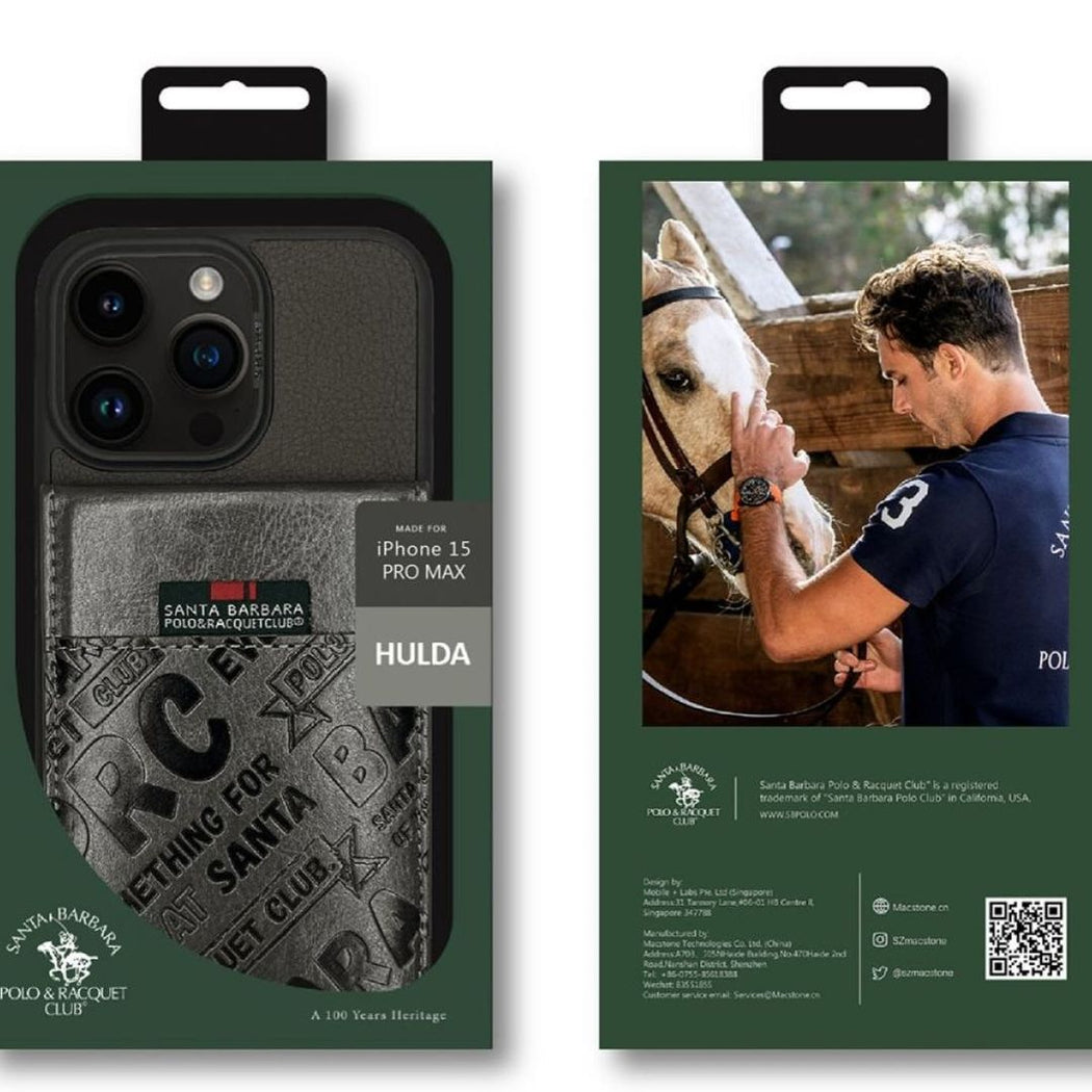 Santa Barbara Classic Hulda Series Genuine Leather Case For iPhone 15 Pro