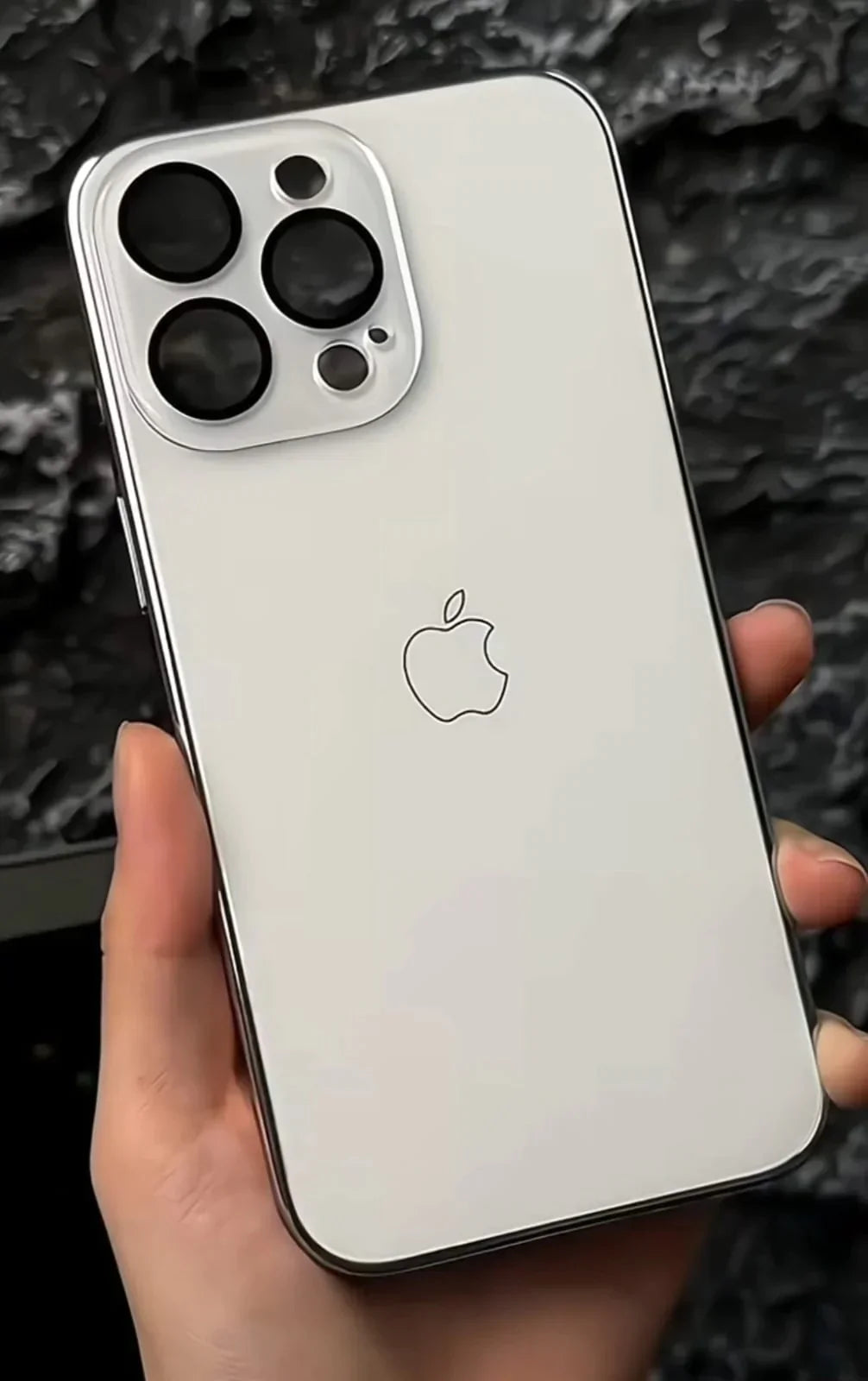 New Prism Premium Glass Logo Back Case For iPhone 15 Pro