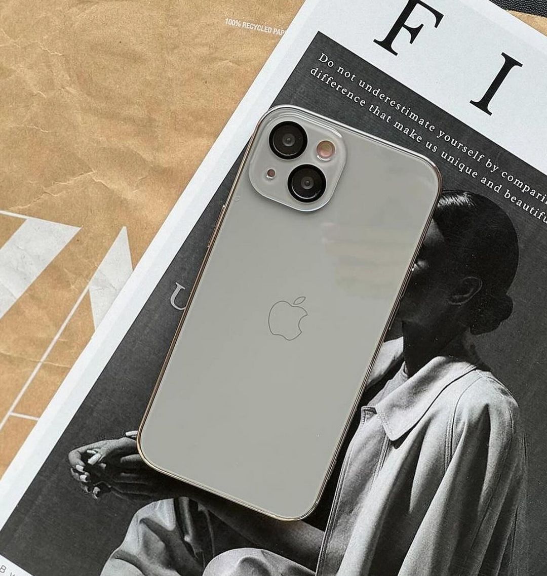 New Prism Premium Glass Logo Back Case For iPhone 15 Pro Max