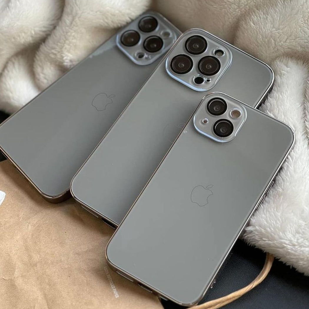 New Prism Premium Glass Logo Back Case For iPhone 14 Pro Max