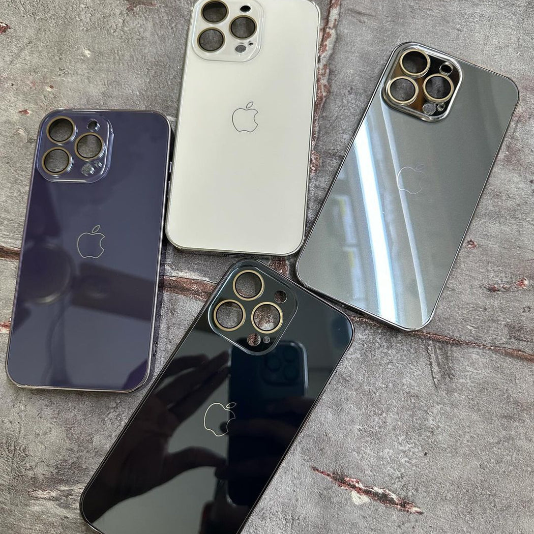 New Prism Premium Glass Logo Back Case For iPhone 15 Plus