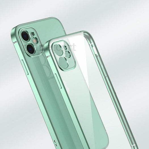 Luxury Square Clear Silicon Case With Camera Protection For iPhone 11