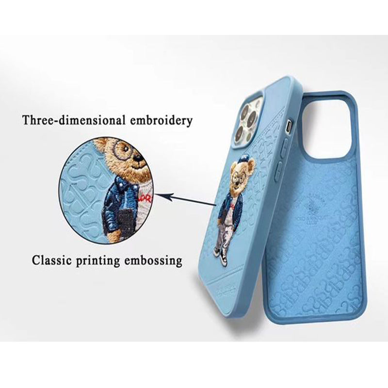 Santa Barbara Crete Series Polo Bear Genuine Leather Case For iPhone 13 Pro