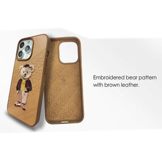 Santa Barbara Crete Series Polo Bear Genuine Leather Case For iPhone 13 Pro