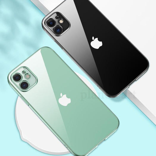 Luxury Square Clear Silicon Case With Camera Protection For iPhone 11