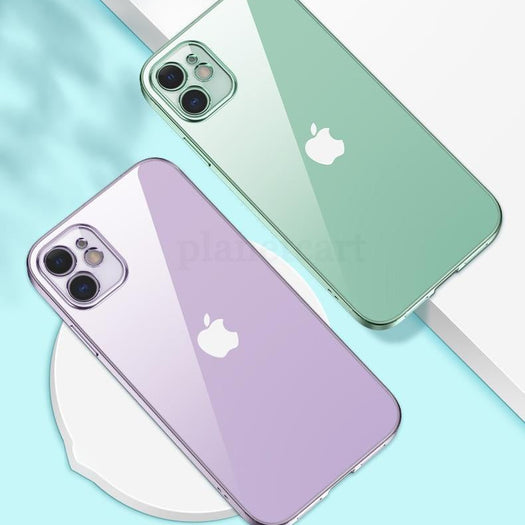 Luxury Square Clear Silicon Case With Camera Protection For iPhone 11