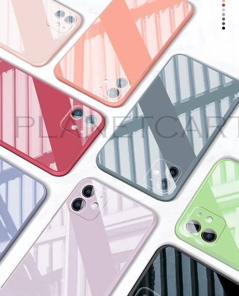 Special Edition Glossy Silicone Soft Edge Back Case with Camera Protection For iPhone 12