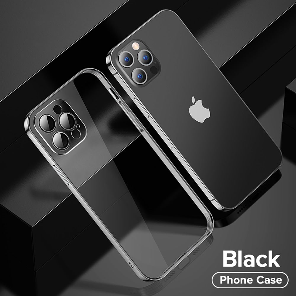 Luxury Square Clear Silicon Premium Case With Camera Protection For iPhone 11 Pro - planetcartonline