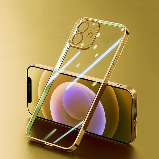 Luxury Square Clear Silicon Case With Camera Protection For iPhone 11