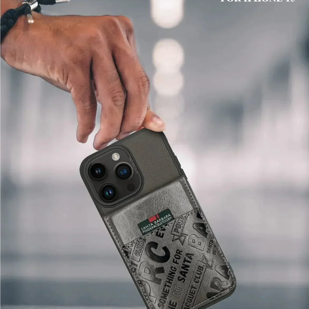 Santa Barbara Classic Hulda Series Genuine Leather Case For iPhone 15 Pro Max