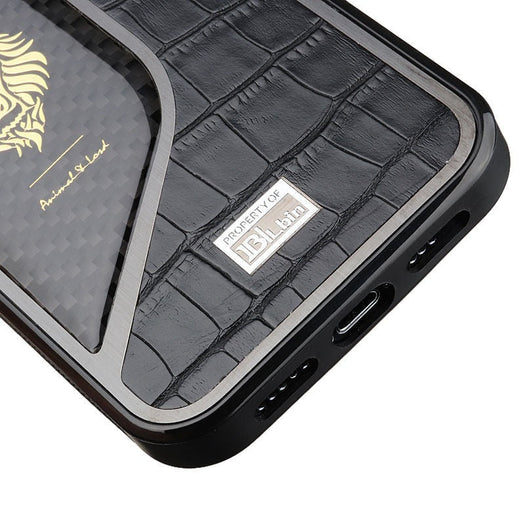 Belbin Genuine Leather Carbon Fiber Case For iPhone 13 Pro Max