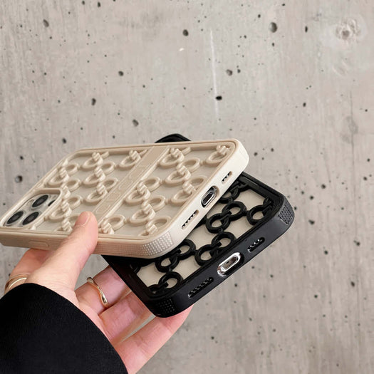 Premium Luxury 3D Carved Design Back Case Cover for iPhone