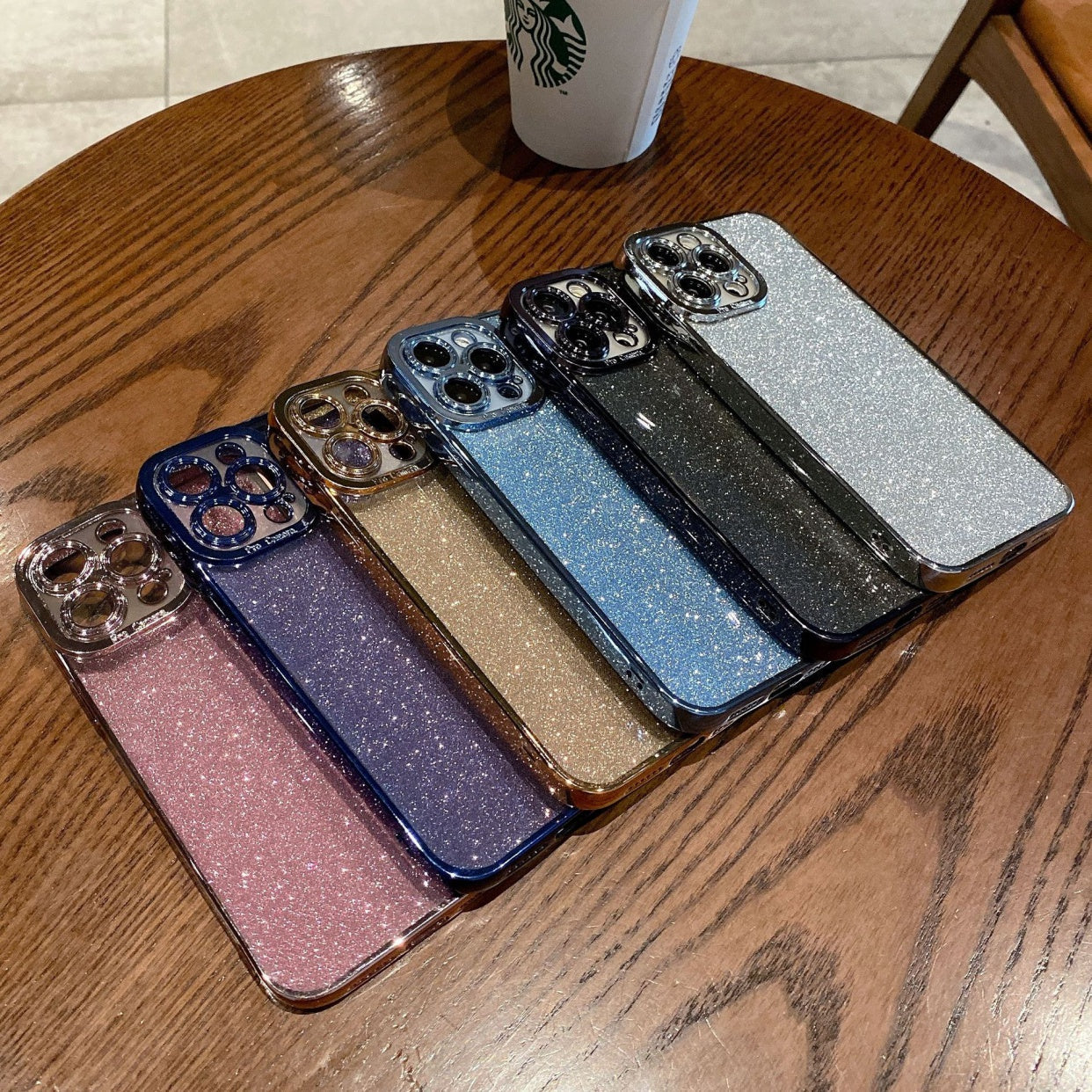 Luxury Glitter Transparent Bumper Back Case for iPhone