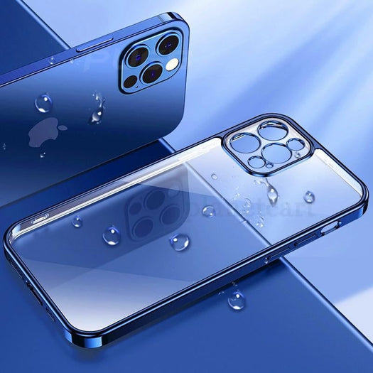 Luxury Square Silicon Clear Case With Camera Protection For iPhone 13 Series - planetcartonline