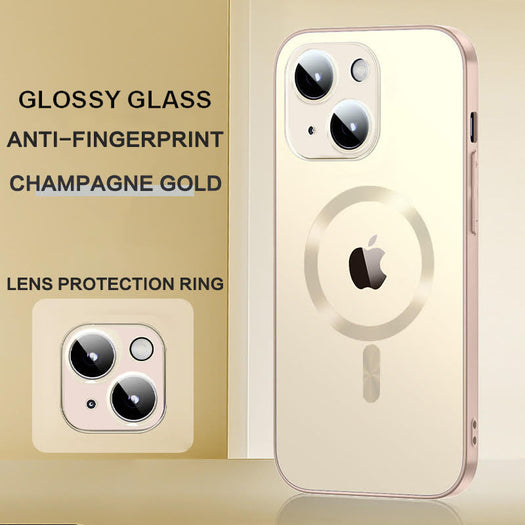 Glossy Ultra Thin Electroplated Camera Lens Protection With Magsafe For iPhone