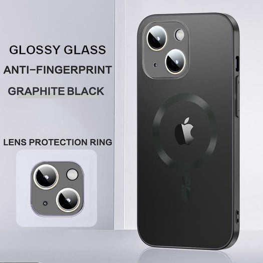 Glossy Ultra Thin Electroplated Camera Lens Protection With Magsafe For iPhone