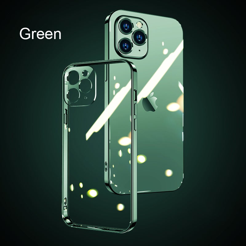 Luxury Square Silicon Clear Case With Camera Protection For iPhone 11 Pro Max - planetcartonline