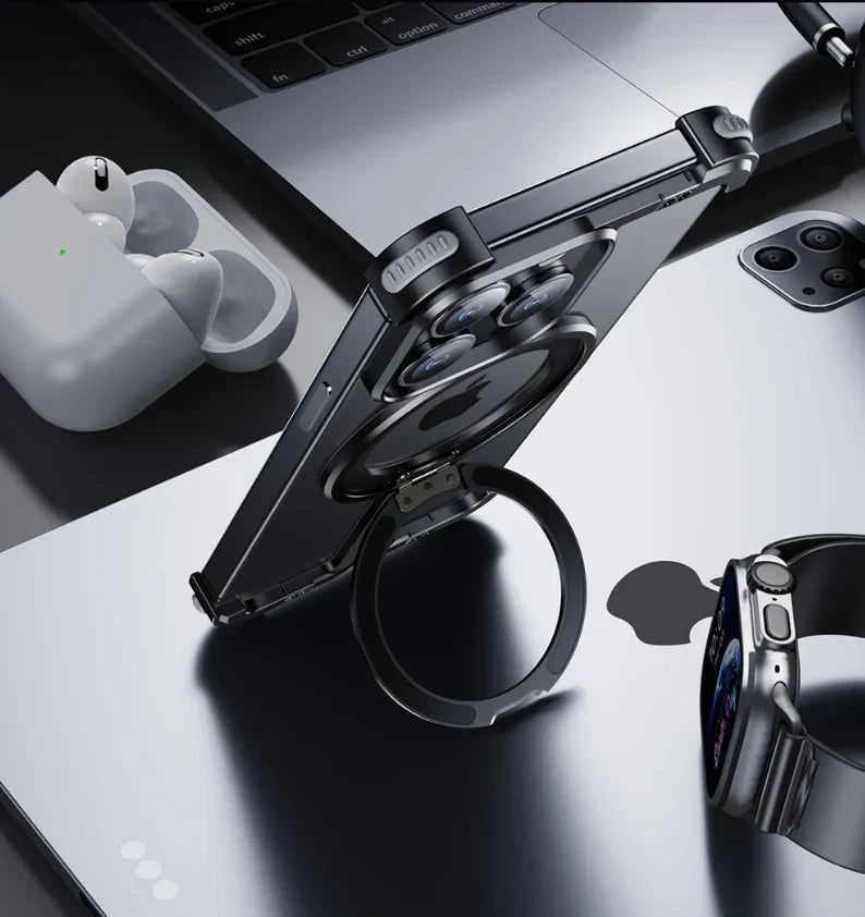 Metal Magsafe Frameless Bumper Case For iPhone 16 Pro