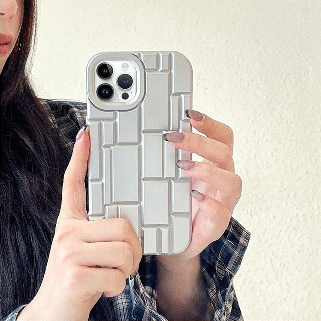 3D Silicone High Elastic line stripe design Case For iPhone 14 Pro