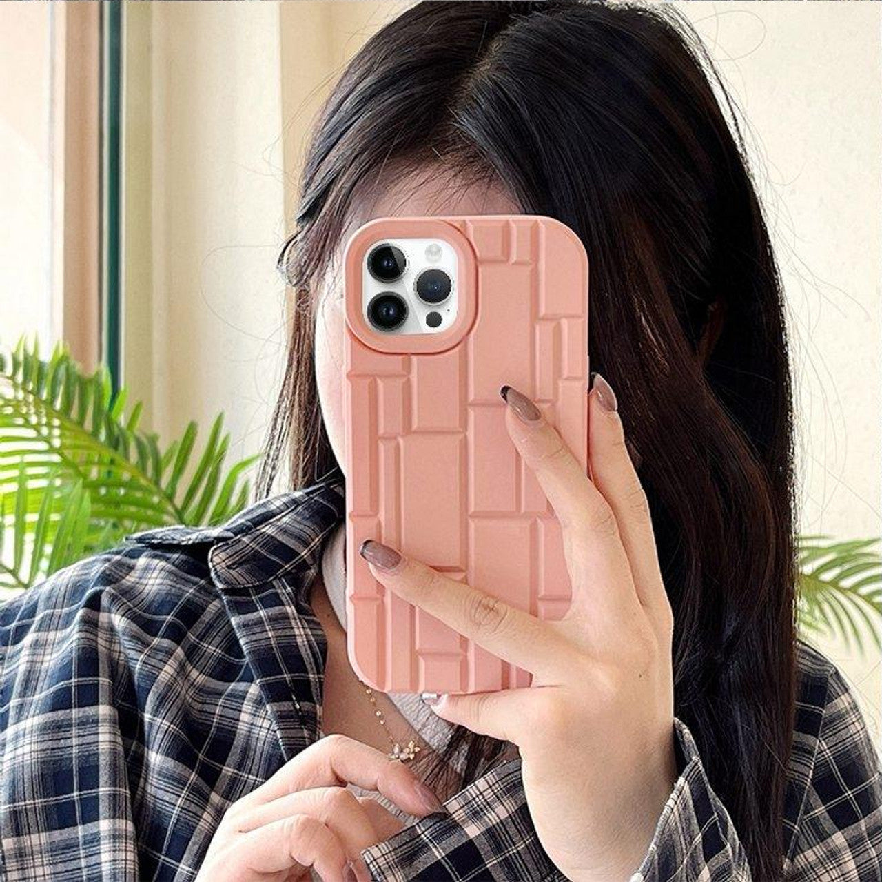 3D Silicone High Elastic line stripe design Case For iPhone 14 Pro