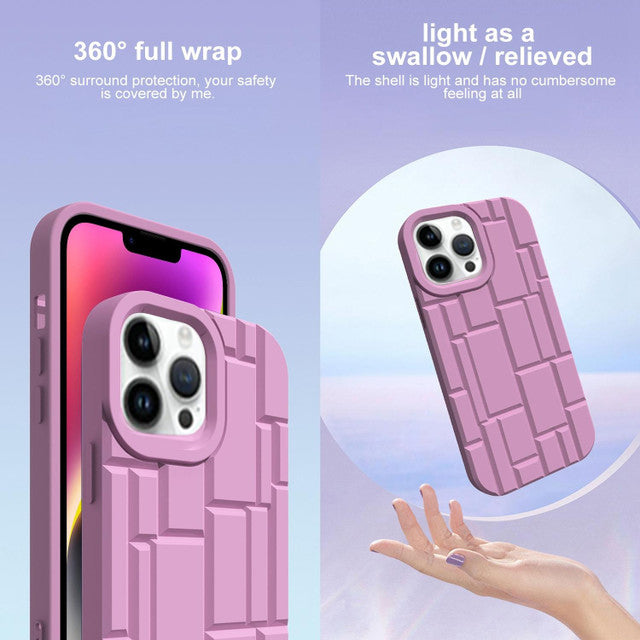 3D Silicone High Elastic line stripe design Case For iPhone 14 Pro Max