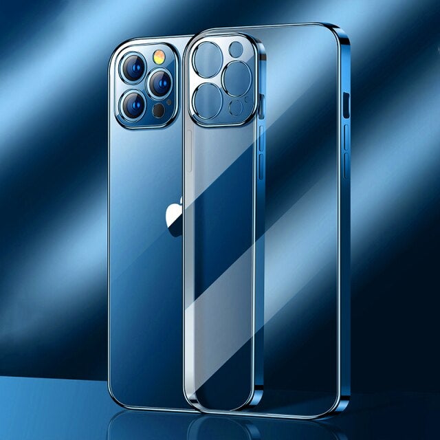 New Square Silicon Clear Case With Camera Protection For iPhone 13 Series - planetcartonline