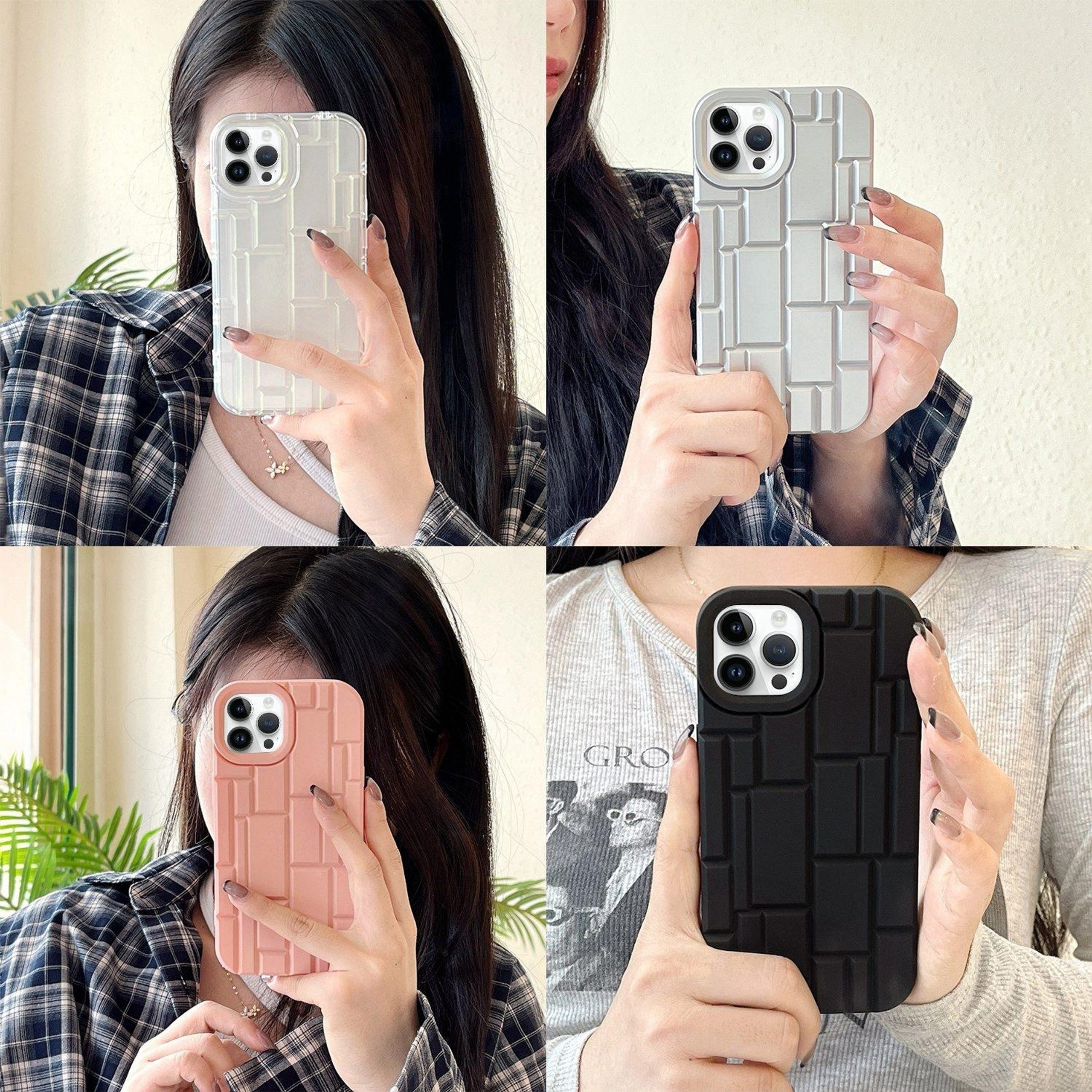 3D Silicone High Elastic Line Stripe Design Case For iPhone