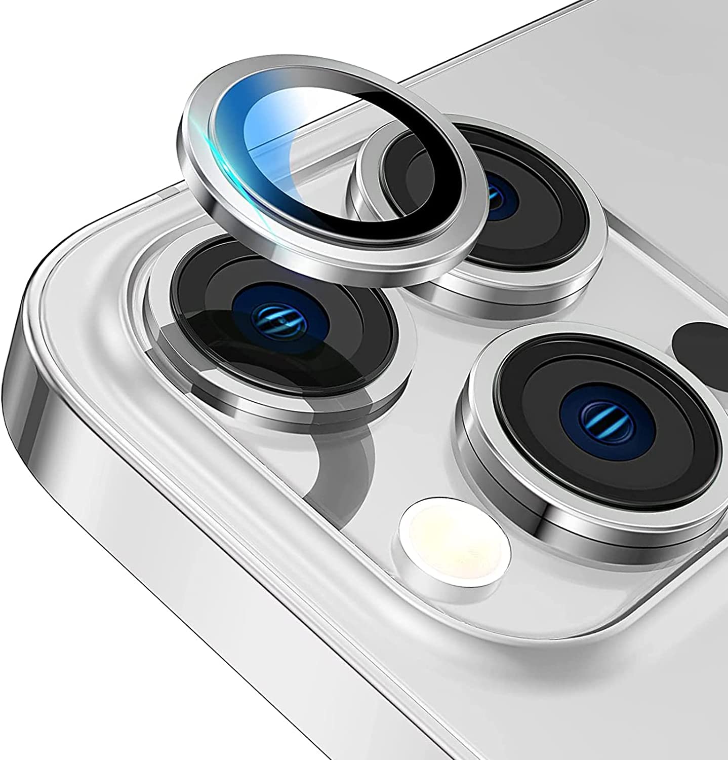 Ring Metal Camera Lens Protector Glass For iPhone 14 Pro