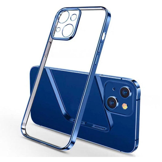 Luxury Square Silicon Clear Case With Camera Protection For iPhone 13 Series - planetcartonline