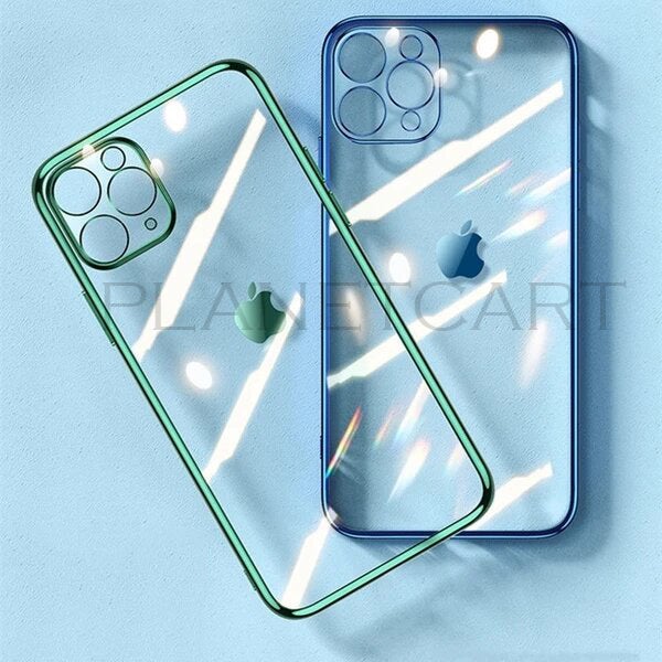 Luxury Square Silicon Clear Case With Camera Protection For iPhone 11 Pro