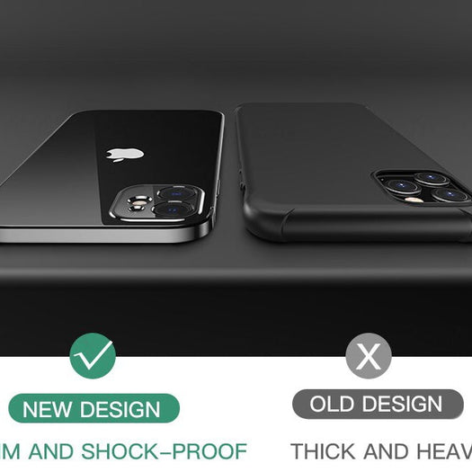 Luxury Square Clear Silicon Case With Camera Protection For iPhone 12