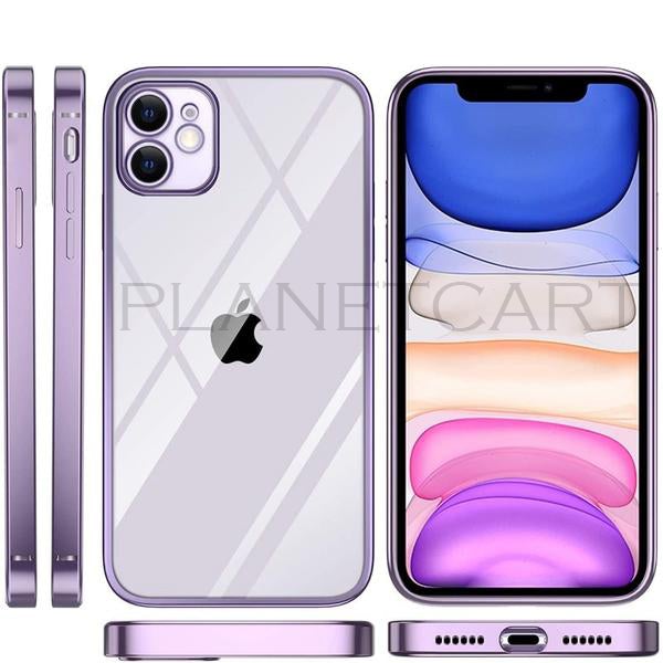Luxury Square Silicon Clear Case With Camera Protection For iPhone 11 Pro Max