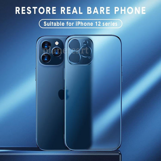 Luxury Square Frame Matte Plating Clear Phone Case For iPhone 12