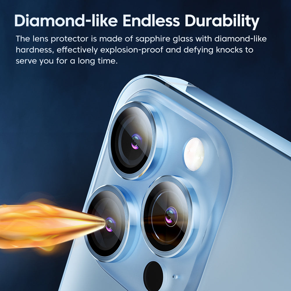 Ring Metal Camera Lens Protector Glass For iPhone 14 Pro