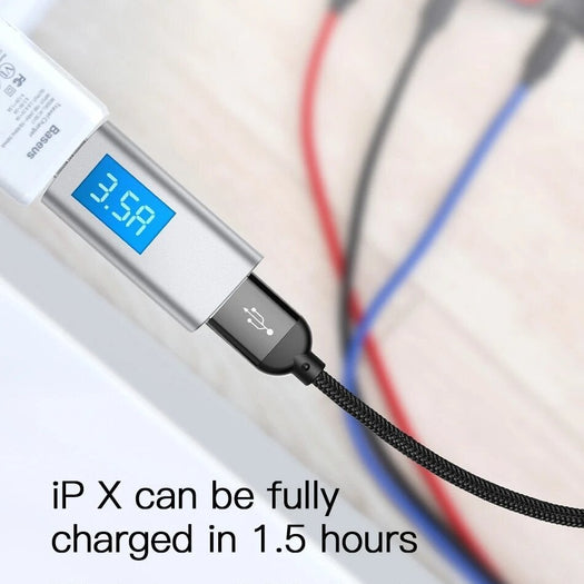 Baseus 3in1, 3.5A High Speed Data Sync & Charging Cable for Type C, iPhone & Micro USB Mobiles - Planetcart