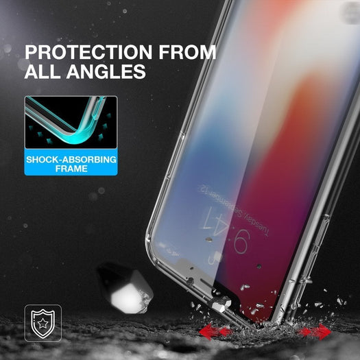 Baseus Ultra Thin Rainbow Aurora Transparent Glass Case For Iphone X/XS - Planetcart