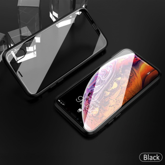 Electronic Auto Fit [ Front + Back ] Glass Magnetic Case For iPhone X/XS - Planetcart