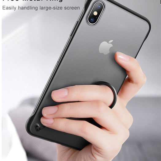 Frameless Semi Transparent Finger Ring Case for iPhone XSMAX - Planetcart