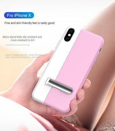 Auto-Fit Magnetic Contrast Colour Kickstand Case For iPhone X/XS - Planetcart