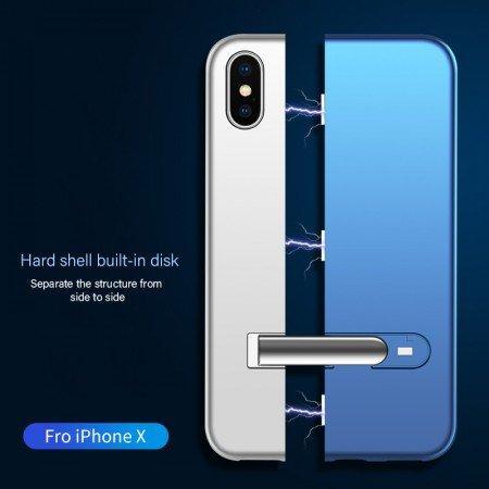 Auto-Fit Magnetic Contrast Colour Kickstand Case For iPhone X/XS - Planetcart