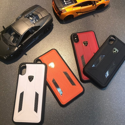 Lamborghini Genuine Huracan D6 Carbon Fiber And Leather Crafted Limited Edition Case For iPhone X/XS - Planetcart