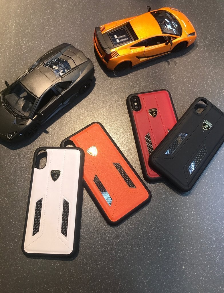 Lamborghini Genuine Huracan D6 Carbon Fiber And Leather Crafted Limited Edition Case For iPhone X/XS - Planetcart