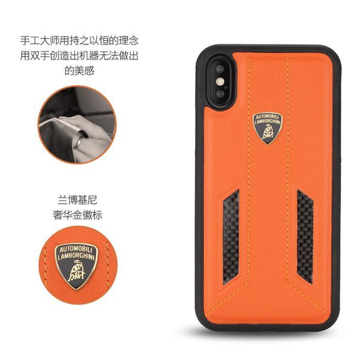 Lamborghini Genuine Huracan D6 Carbon Fiber And Leather Crafted Limited Edition Case For iPhone X/XS - Planetcart