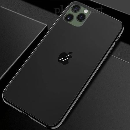 Special Edition Matte Finish Silicone Soft Edge Glass Case For iPhone 11 Pro