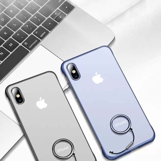Frameless Semi Transparent Finger Ring Case For iPhone Xs Max - Planetcart