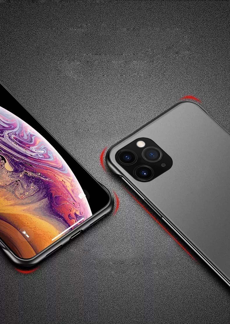 Frameless Semi Transparent Finger Ring Case for iPhone 11 Pro Max - Planetcart