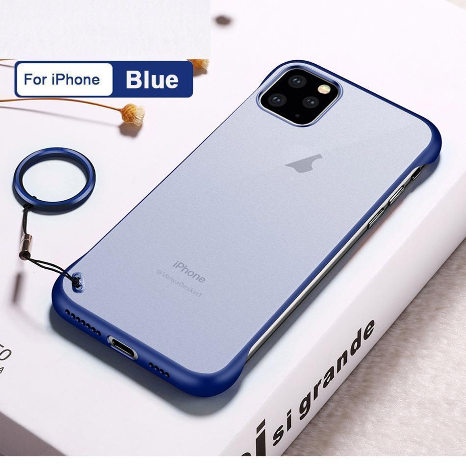 Frameless Semi Transparent Finger Ring Case for iPhone 11 Pro Max - Planetcart