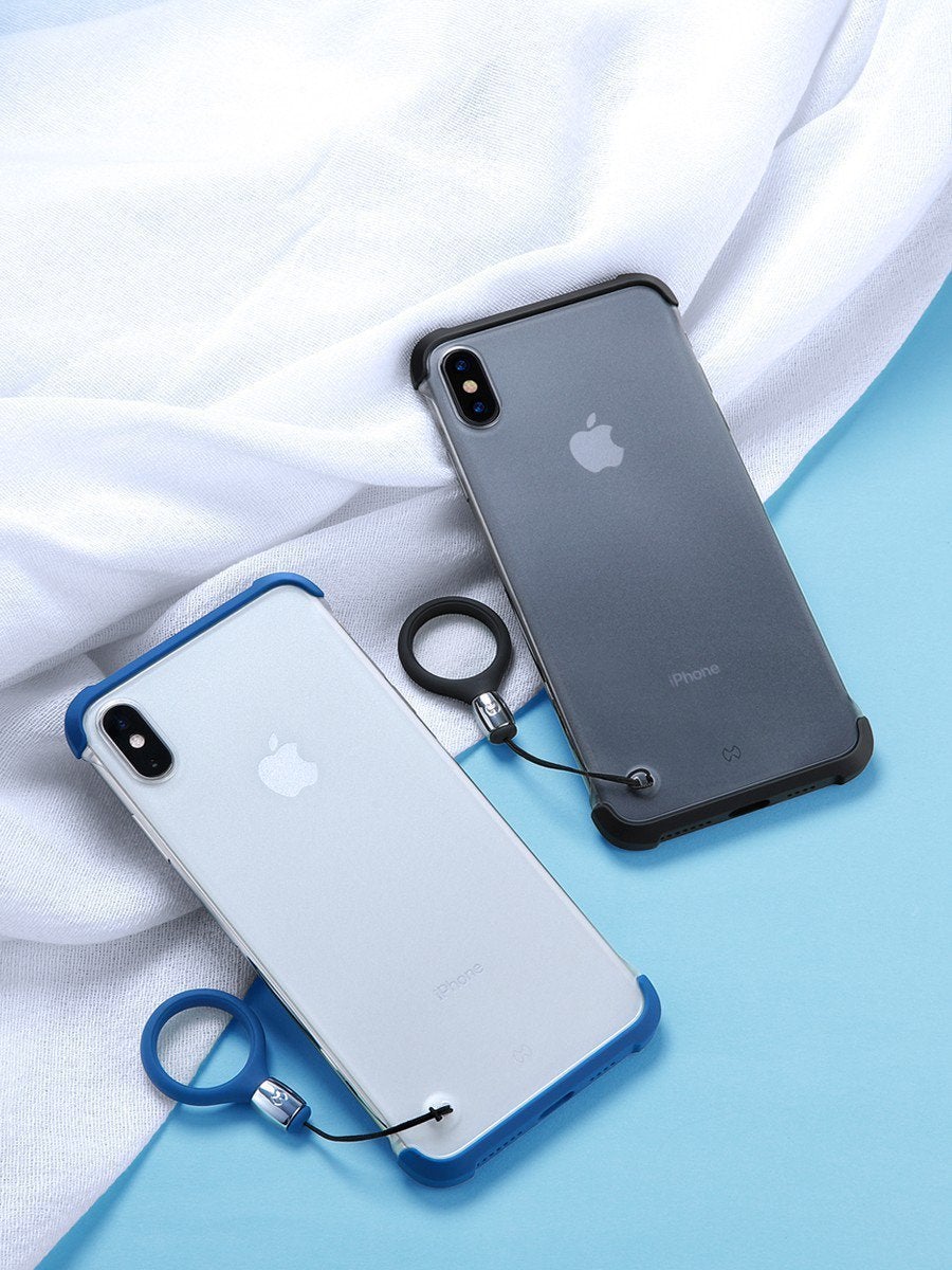 Frameless Semi Transparent Finger Ring Case for iPhone XSMAX - Planetcart